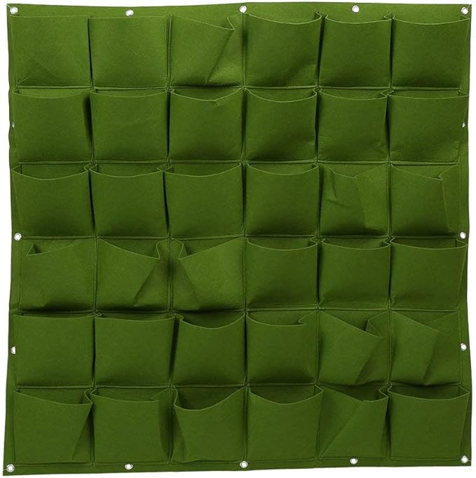 36 Bolsillos Bolsas para Plantas de Pared - Jardinera Vertical de