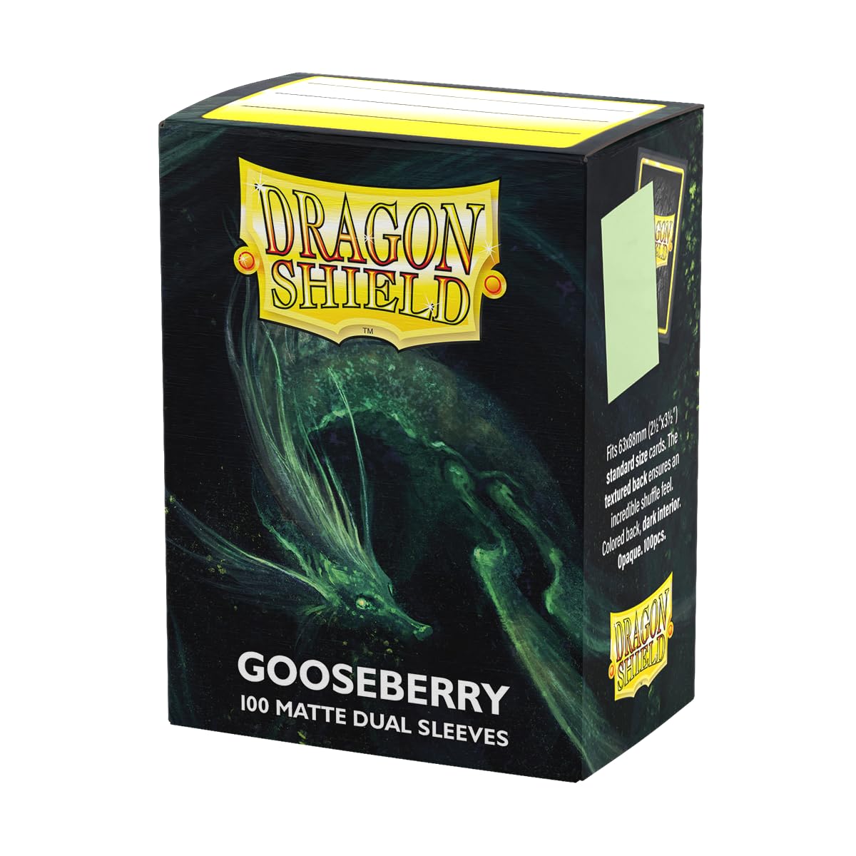 Dragon Shield | Matte Dual Standard Size Card Sleeves | 100 CT - Smooth & Tough Premium TCG Sleeves - Compatible with Pokemon, Flesh & Blood, One Piece & Magic The Gathering | Gooseberry — image 1