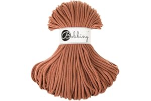 Bobbiny Premium 5mm Braided Macrame Cord (Terracotta) 108yds/330ft (100% Recycled Cotton)