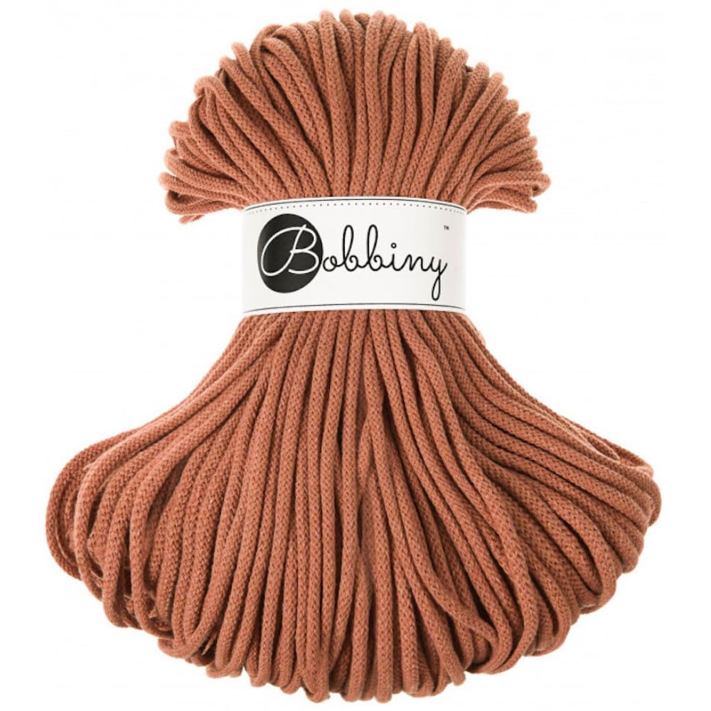 Bobbiny Premium 5mm Braided Macrame Cord (Terracotta) 100m