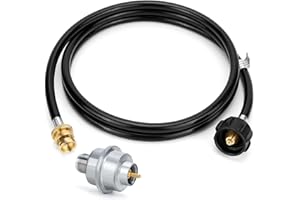 Propane Fuel Filter F273699 with Hose for Buddy Heater, Detachable F273699 Fuel Filter with 6FT Propane Adapter Hose for Mr B
