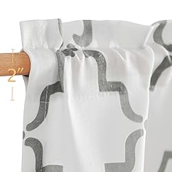 jinchan Linen Valance Curtain for Windows 16 Inch