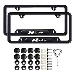 2 Pcs Black License Plate Frames License Plate