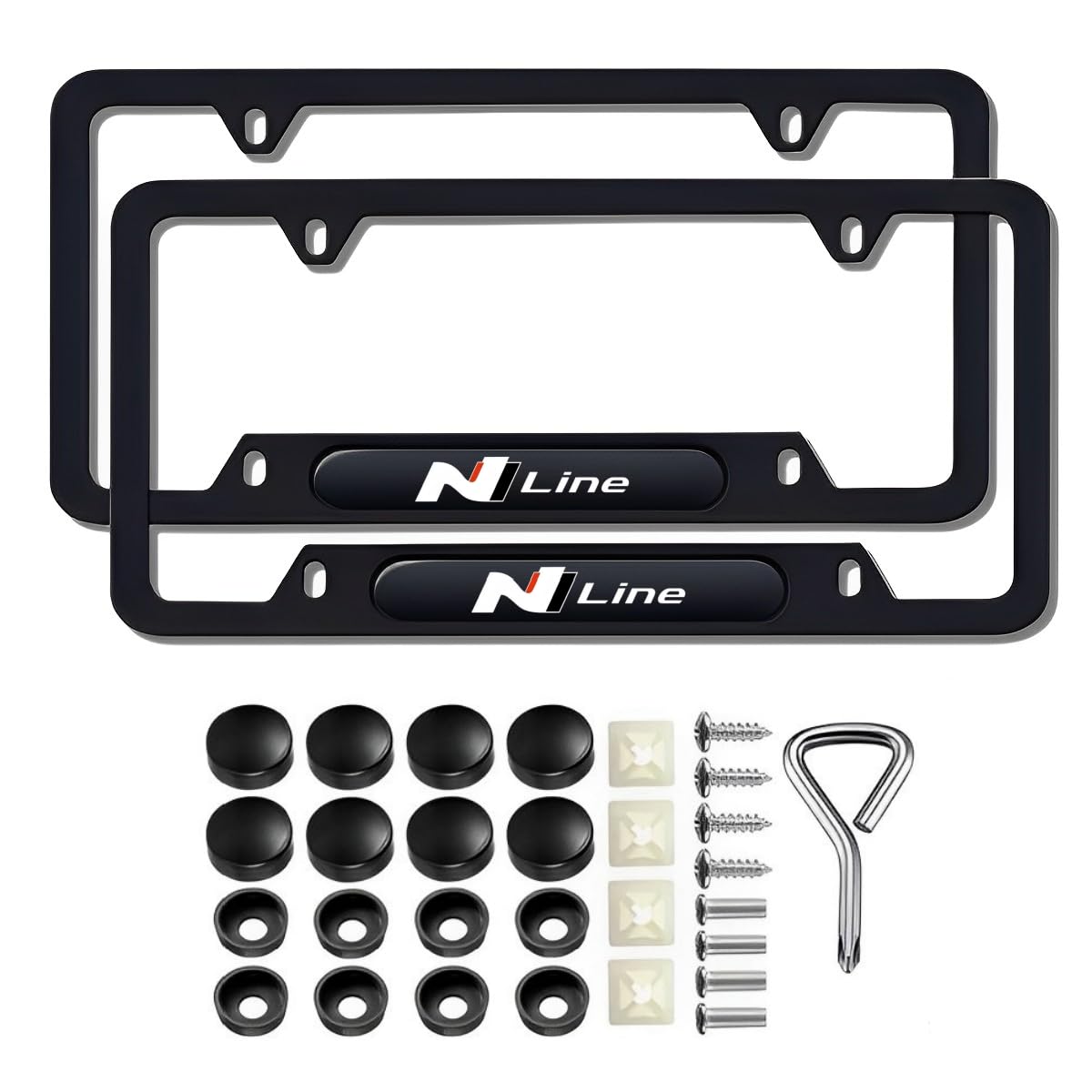 2 Pcs Black License Plate Frames License Plate