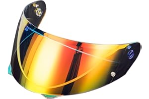 Lumfeerix for I90 Helmet Hj-33 Shield Replacement Visor (Revo Gold Red Mirror -revo)