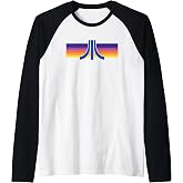 ATARI Retro Sunset Vintage Gaming Logo Raglan Baseball Tee