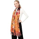 XINYUN Women's Fashion Scarf with Art Printed Tassel Soft Cashmere Warm Large Blanket Wrap Shawl for gift