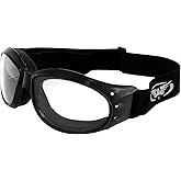 Global Vision Eliminator Dirt Bike Padded Motorcycle Riding Goggles for Men and Women (Black Frame/Smoke Lens)