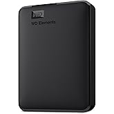 WD 6TB Elements Portable External Hard Drive for Windows, USB 3.2 Gen 1/USB 3.0 for PC & Mac, Plug and Play Ready - WDBHJS006