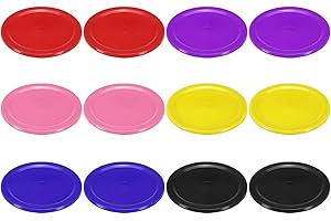 PATIKIL Air Hockey Pucks 2.5 Inch, 12Pcs Air Hockey Heavy Replacement Pucks for Game Tables Equipment Accessories 2Pcs Per Co