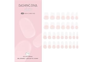 Dashing Diva Glaze Effects Nail Strip Set - Pearly Whites - Long Lasting, Chip Resistant, Semi-Cured Gel Nail Strips - 4-Piece Manicure Set with 32 Strips