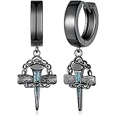 Cross Earrings S925 Sterling Silver Nail Cross Dangle Earrings Christian Jewelry Gifts for Men Women