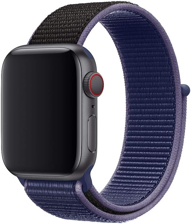 ikazen Nylon Sport Loop Replacment Band Strap for iWatch Apple Watch 42 mm & 44 mm Series 2/3/4/5 (Midnight Blue)