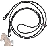 THREE ARCHERS Elastic Horse Training Reins &ndash; Adjustable Neck Stretcher for Lunging, Side Reins Alternative for Horses, No Mouth Pressure, Encourages Topline Development &amp; Proper Neck Carriage