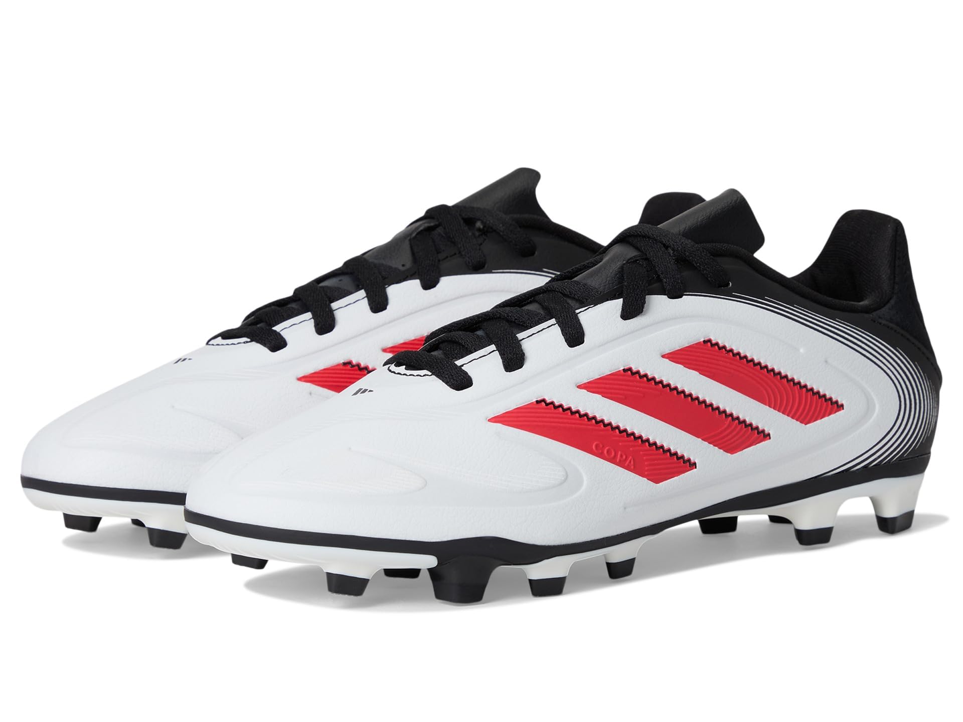 Photo 1 of adidas Copa Pure 3 Club Firm Multi Ground Sneaker, White/Lucid Red/Black, 2 US Unisex Little Kid