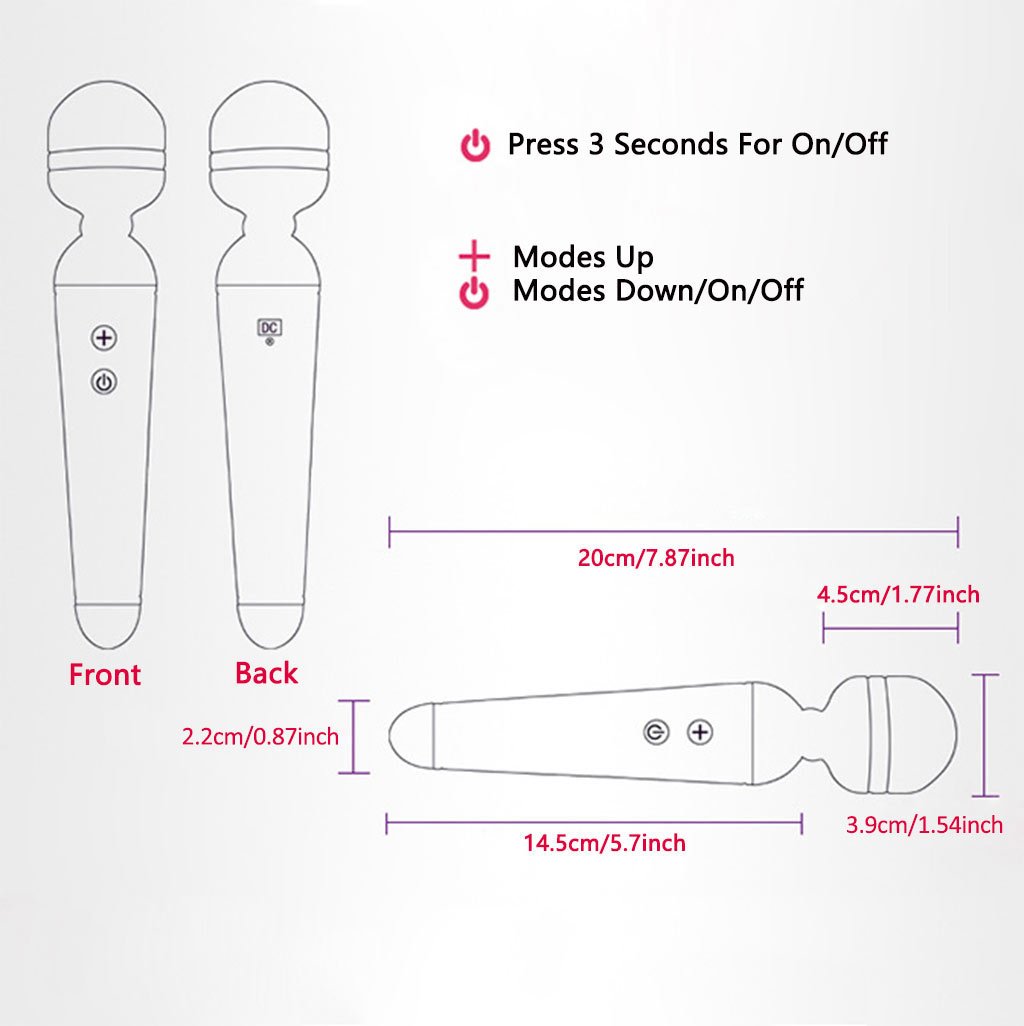 Wireless Bullet Massager Remote Control Egg Vibrator Kegel Ball Kit for Women Or Couples (Wand Massager, Purple)