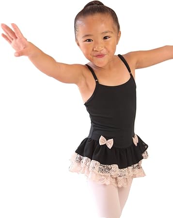 Amazon バレエ石塚さより女の子キャミソールライクラレオタードドレスwith Adjustable Crossingストラップとソフトdoubole Chffronスカート日本製 Ageha ピンク Ballet Sayori ダンス用品