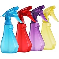 Pack of 4 - 8 Oz Empty Plastic Spray Bottles - Spray Bottle for Hair - Multi Purpose Use Durable BPA Free Material…