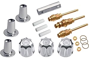 Danco Bathtub and Shower 3-Handle Remodel/Rebuild Trim Kit for Gerber Faucets | Knob Handle | 11B-1H/C and 11B-4D | Chrome (39615)