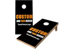 Custom Cornhole Board Vinyl Wrap Decals - 2pcs Personalized Cornhole Graphic Decals Sticker for Cornhole Game Cornhole Scoreb