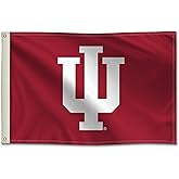 Indiana Hoosiers College Sports Printed Flag - NCAA Licensed - Nylon - School Banner (Red) (2' x 3')