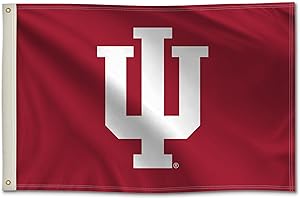 VICTORY CORPS Indiana Hoosiers College Sports Printed Flag - NCAA Licensed - Nylon - School Banner (Red) (2' x 3')