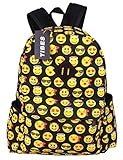 Tibes School Backpack Student Canvas Emoji Backpack Cute Bags kids Backpack