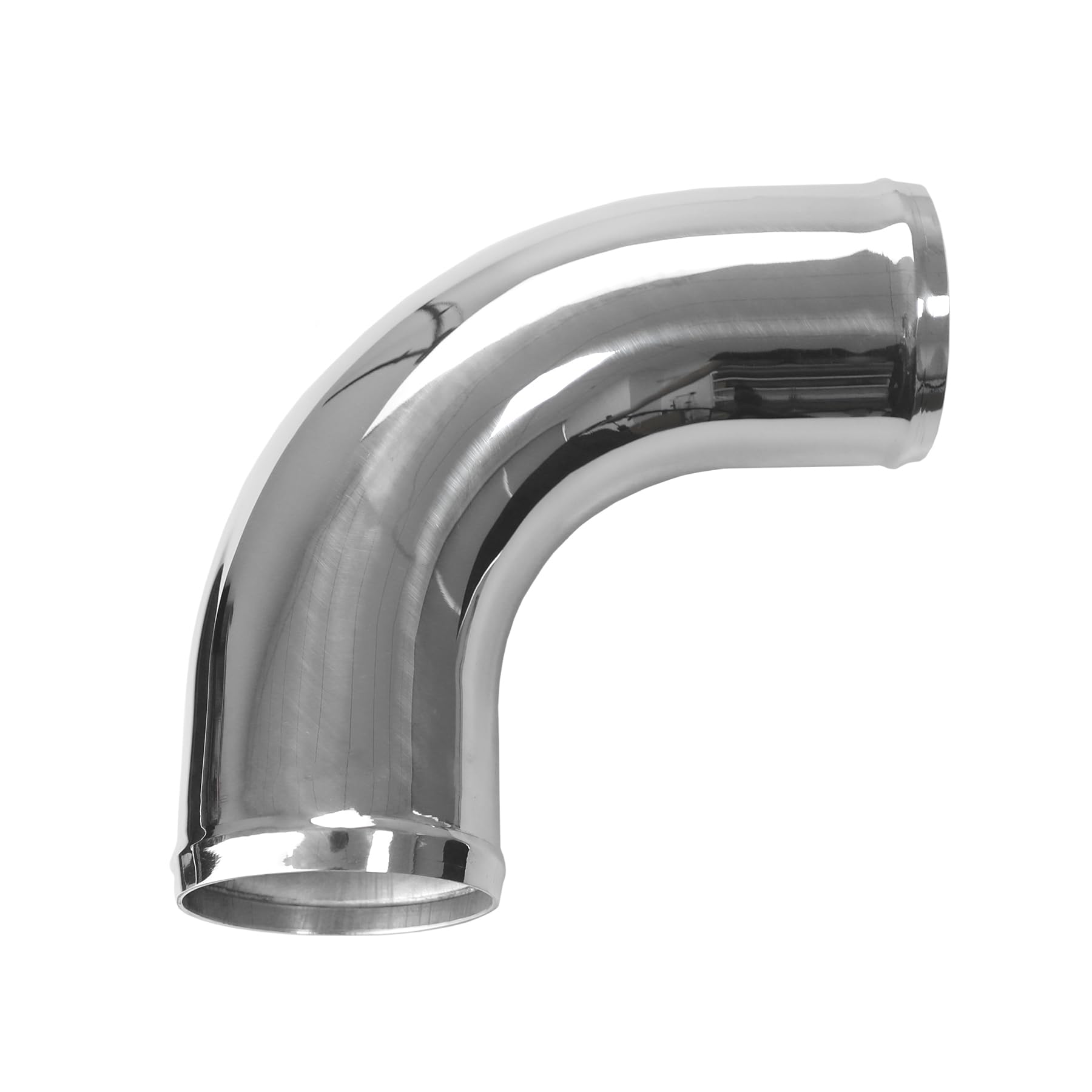 Photo 1 of Ucreative 90 Degree Aluminum Alloy Tube Intercooler Pipe Air Intake Tube Silver Tone for Car OD: 3.5 Inch (89mm)