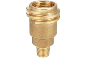 JINYI QCC1 Nut Propane Gas Fitting Hose Adapter with 1/4" Male Pipe Thread Propane Quick Connect Fittings Solid Brass Propane Adapter