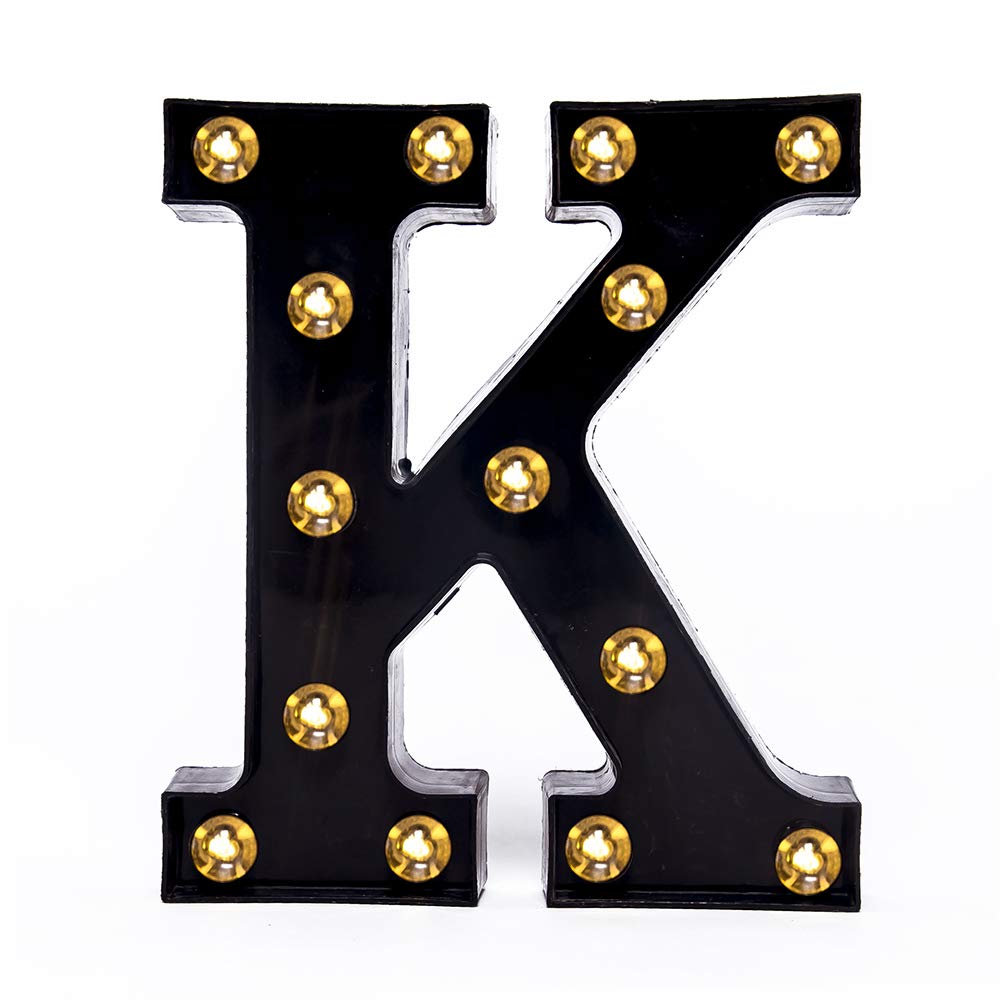 Foaky Black LED Marquee Number Lights Sign Light Up