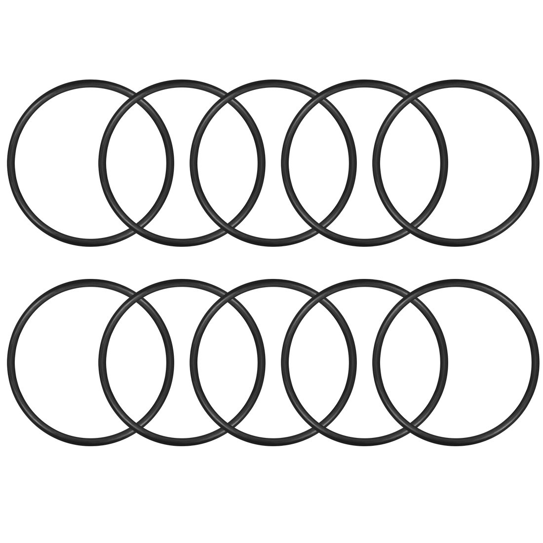 sourcingmap Nitrile Rubber O-Rings 38mm OD 34mm ID 2mm Width, Metric Sealing Gasket for Automotive Machine Plumbing, Pack of 10