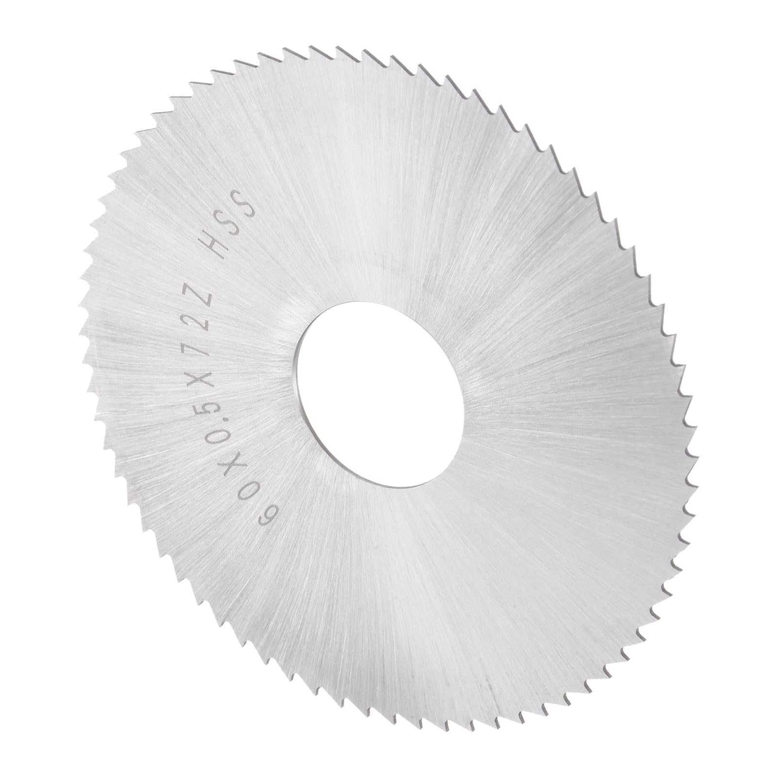 CoCud Circular Saw Blade, 60mm Dia 16mm Arbor 0.5mm Thick 72 Tooth, 6542 High Speed Steel (HSS) Wood Cutting Table Saw Blades - (Applications: for Metal Woodwork Plastic Aluminum)