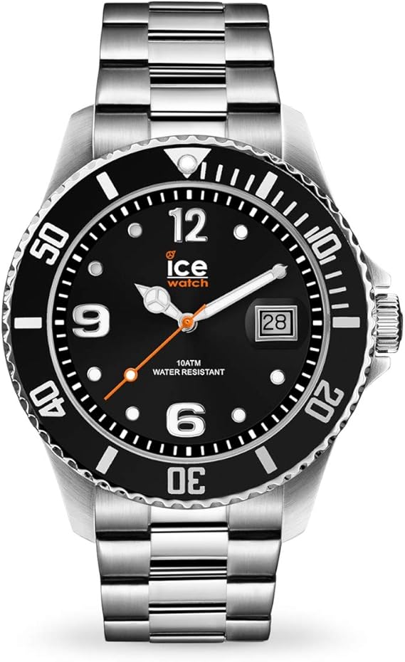Amazon Co Jp Ice Watch アイスウォッチ 時計 メンズ Ice Steel アイス スティール シルバー ブラック ステンレス ミディアム 正規代理店 腕時計