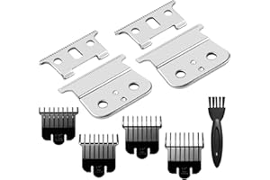 BESTBOMG 2 Pack Pro T outliner Ceramic Blade Hair Clipper/Trimmer Replacement Blades-Compatible with Andis T Outliner Clipper,GTX Trimmer (Sliver Steel T Blade + Sliver Steel Blade)