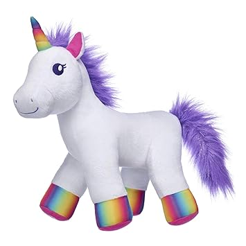 rainbow colored unicorn stuffed animal