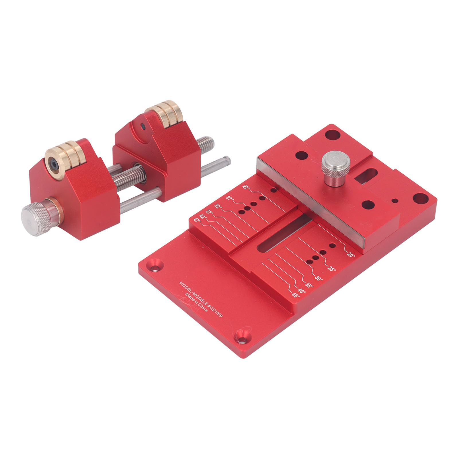 Dpofirs Chisel Sharpening Kit, Honing Guide for Chisels and Planes, Aluminum Alloy, Red