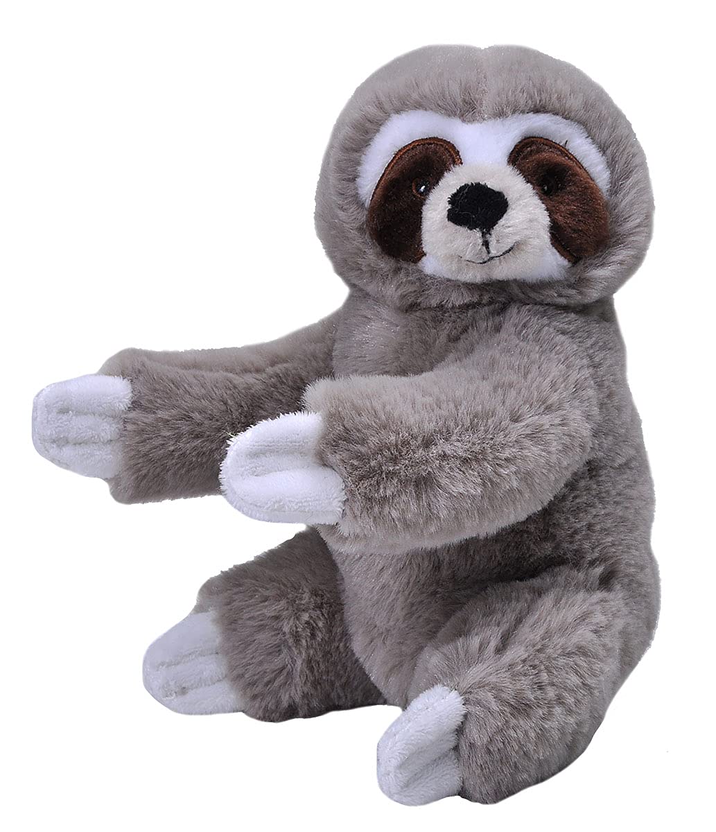 Wild Republic EcoKins Mini Sloth Stuffed Animal 8 inch, Eco Friendly Gifts for Kids, Plush Toy, Handcrafted Using 7 Recycled Plastic Water Bottles