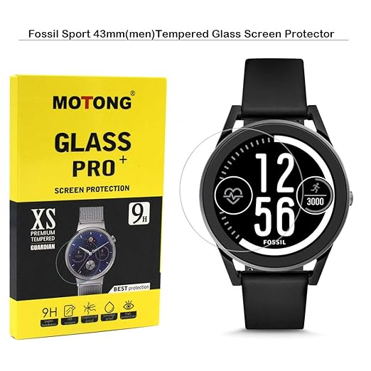 Amazon.com: MOTONG for Fossil Sport 43mm Screen Protector ...