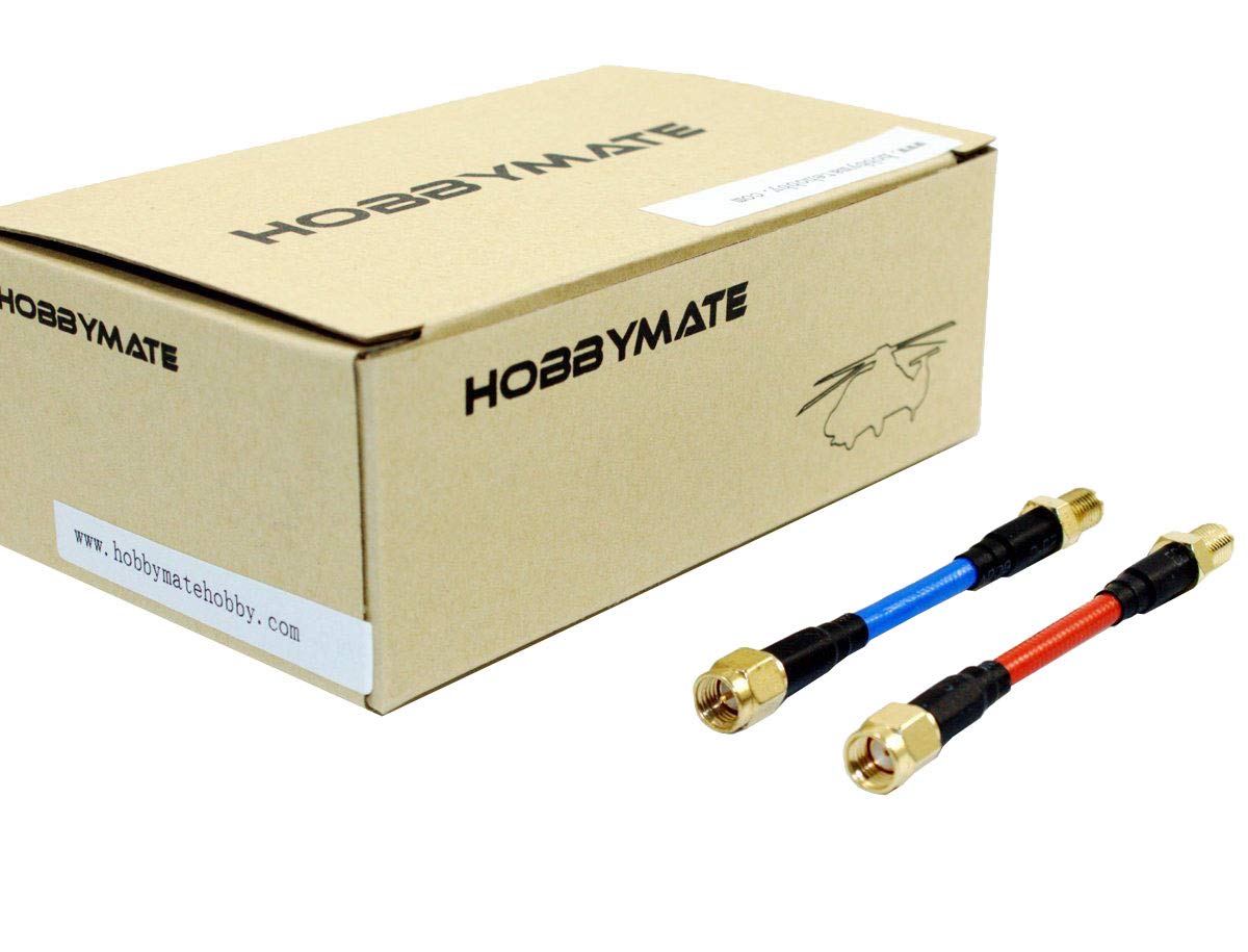 HOBBYMATE 5.8G FPV Antenna Extension Conversion Cable for Transmitter Receiver FPV Goggle - Pack of 2