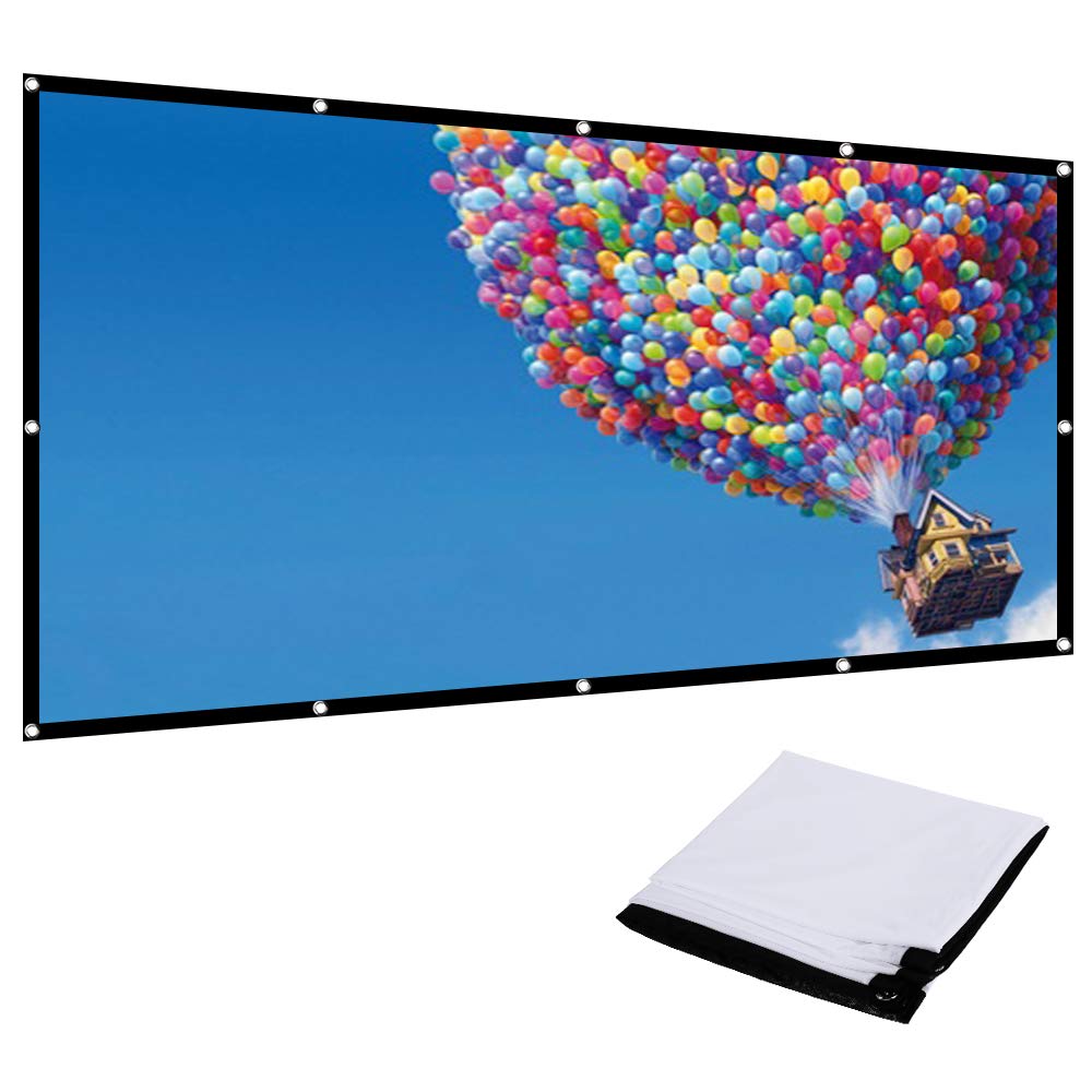 Rovtop Projector Screen 100 Inch 16 9 Portable And Collapsible