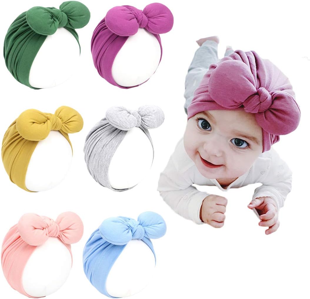 LHTHZHY Baby Girl Hat, Newborn Girl Hat, Infant Turban Baby Turban Headwraps,Bow Rabbit Cap