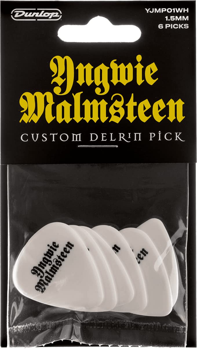 Jim Dunlop Yngwie Malmsteen Delrin 1.5 mm x 6 picks, ADU YJMP01WH
