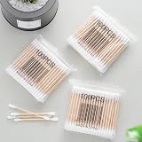 ZHIYE Bamboo Cotton Buds 600 Pack 7.3cm White Wooden Cottton Swabs Biodegradable view 6