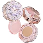 Flower Knows Bunny Garden Cushion Cream Foundation,Buildable Coverage with Long-Lasting&Lightweight Color,Moisture,Natural Stain Glowy Finish Makeup,Vegan,Perfect Face Makeup Gift(W05 Beige Nude)