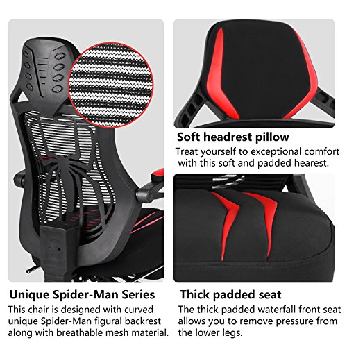 Merax-Spider-Man-Series-Mesh-Office-Chair-Desk-Swivel-Chair-Computer-Task-Chair-with-Footrest