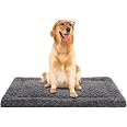 Washable Dog Bed Mat Ultra Soft Dog Crate Pad Comfy Fluffy Pet Kennel Beds Sleeping Mattress for Large Jumbo Medium Small Dog