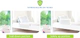 Littles Bed Guard Rail 83cm L x 48.5cm H Fits Single to King White view 2