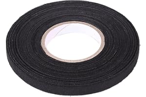 Keenso Felt Tape Automotive, Multipurpose Car Wiring Harness Self Adhesive Anti Squeak Rattle Tape Dash, Black (9mm × 25m)