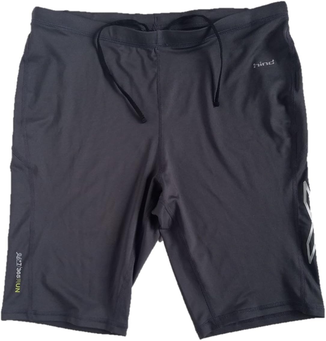 Hind Men's Compression Fit Running Short, Anthracite, Large