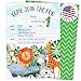 Koko Paper Co First Birthday Party Invitations with Safari Animals. 25 Fill-In Invitations + 25 Bright White Envelopes. Made in the U.S.A.